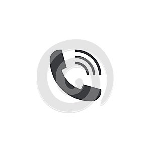 Phone icon. Vector icon. Telephone symbol. Phone tube sign. Call icon. Element for design interface mobile app or website. UI