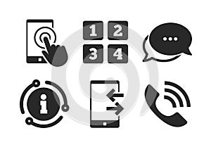 Phone icons. Call center support symbol. Vector