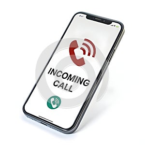 Phone incoming call received sign icon photo