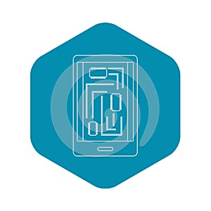 Phone innards icon, outline style