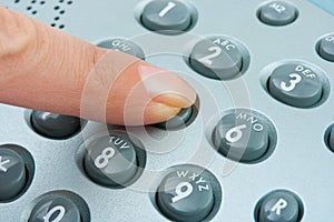 Phone keypad and finger