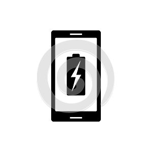 Phone level battery charging graphic icon