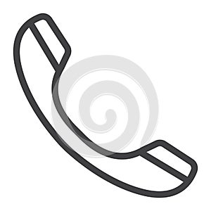 Phone line icon, web and mobile, contact sign