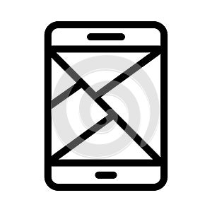 Phone map vector thin line icon
