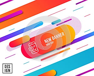 Phone Message line icon. Mobile chat sign. Vector