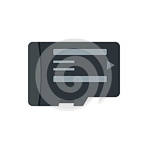 Phone micro sd card icon flat isolated vector