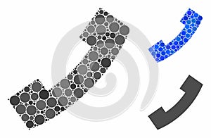 Phone Composition Icon of Circle Dots