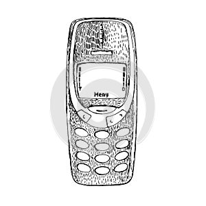 Phone nokia 3310 vintage pattern