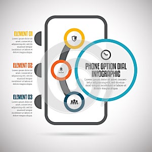 Phone Option Dial Infographic