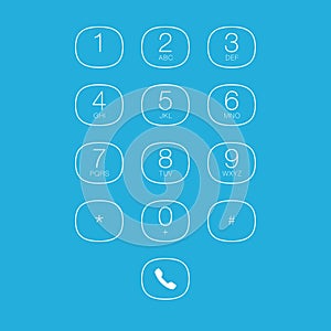 Phone Outline Keypad for Touchscreens