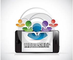 Phone people workshop illustration