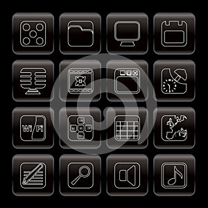 Phone Performance, Internet and Office Icons