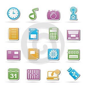 Phone Performance, Internet and Office Icons