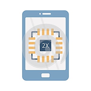 Phone processor Color Vector icon which can easily modify or edit