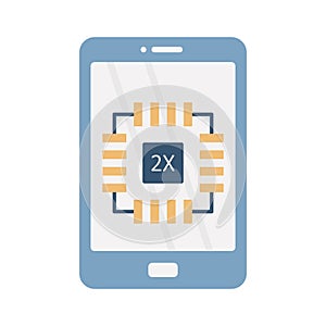 Phone processor Color Vector icon which can easily modify or edit