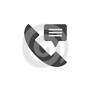 Phone receiver, contact us vector icon