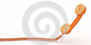 Phone reciever on white isolated background