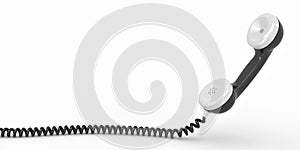 Phone reciever on white isolated background