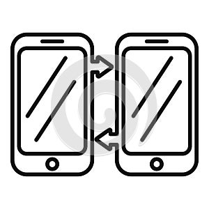 Phone redesign icon outline vector. Web ui