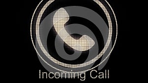 Phone ring icon animation. Incoming call. Animation Call Icon. Handmade scribble animation of a phone ringing. Animated