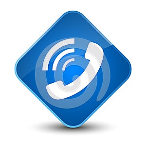 Phone ringing icon elegant blue diamond button