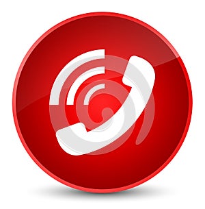 Phone ringing icon elegant red round button