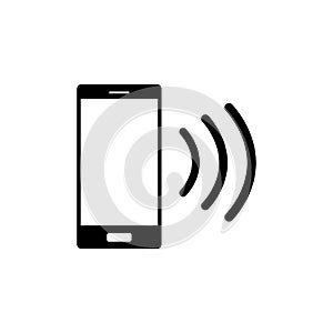 Mobile phone ringing icon vector in modern flat style for web