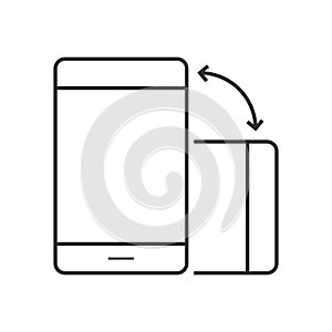 Phone rotate line icon