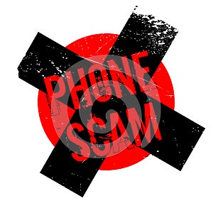 Phone Scam rubber stamp