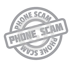 Phone Scam rubber stamp