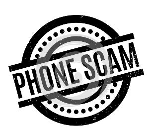 Phone Scam rubber stamp