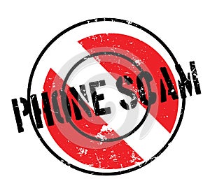 Phone Scam rubber stamp