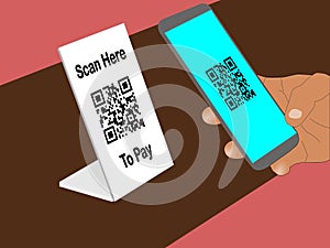 Phone scan QR Code to Pay