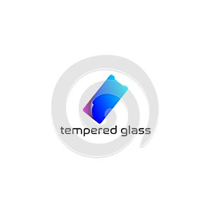 Phone Screen Protector Tempered Glass Accessories Store Logo Design