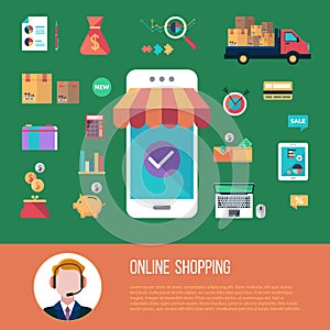 Phone, seller and elements of online shopping