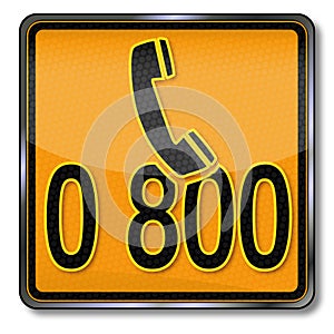 Phone sign 0800