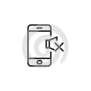 Phone silent mode line icon