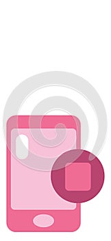 Phone stop button, icon