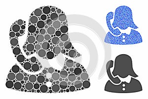 Phone Support Composition Icon of Circles