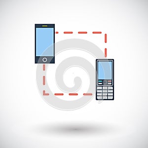 Phone sync single icon.