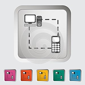 Phone sync single icon.