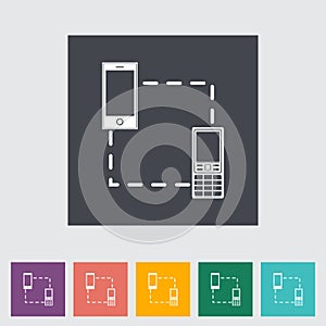 Phone sync single icon.