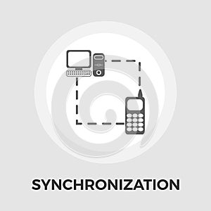 Phone sync vector flat icon