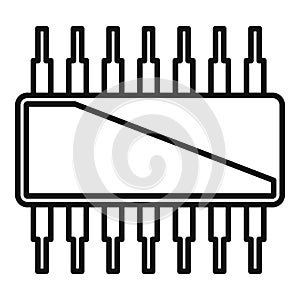 Phone transistor icon, outline style