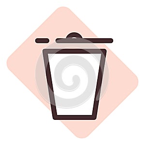 Phone trashbin, icon