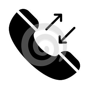 Phone glyph flat vector icon