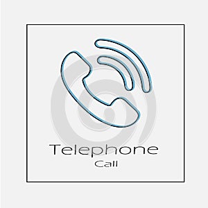 Phone vector icon eps 10. Retro telephone simple isolated illustration