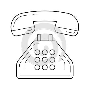 Phone vector line icon.