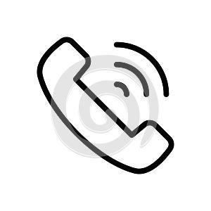 Phone vector thin line  icon