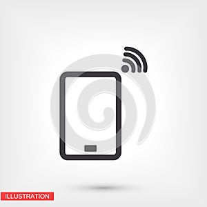 Phone Wi-Fi vector icon . Lorem Ipsum Flat Design